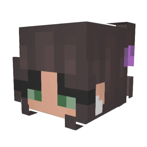 he11okittykat Minecraft avatar head, 3D render