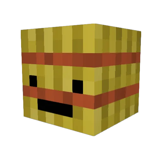 he1zz Minecraft avatar head, 3D render