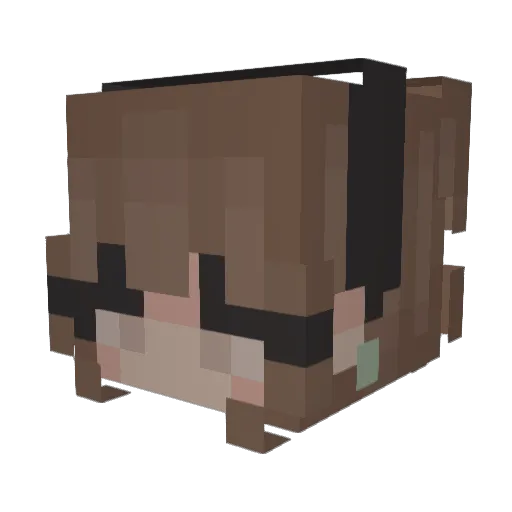 he2cute Minecraft avatar head, 3D render