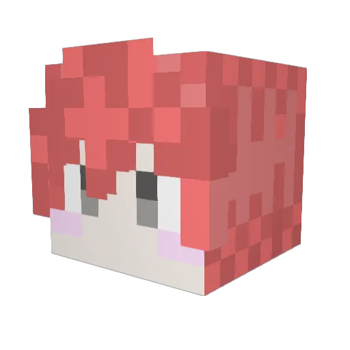 he4rtx Minecraft avatar head, 3D render