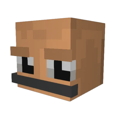 heBread Minecraft avatar head, 3D render