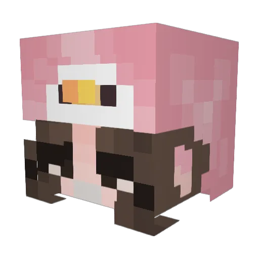 headphany Minecraft avatar head, 3D render