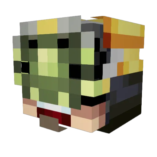 headshotdonor Minecraft avatar head, 3D render