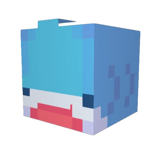 healmydog Minecraft avatar head, 3D render