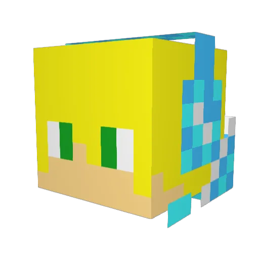 healpex Minecraft avatar head, 3D render