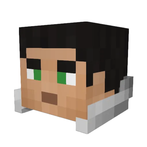 heard989 Minecraft avatar head, 3D render