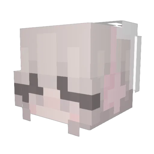 heart4k1tty Minecraft avatar head, 3D render