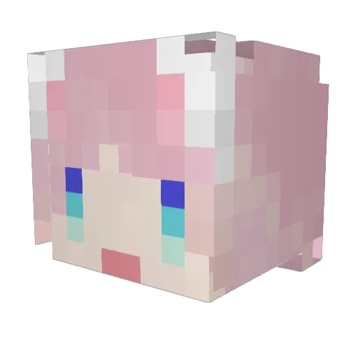 heartIaD Minecraft avatar head, 3D render