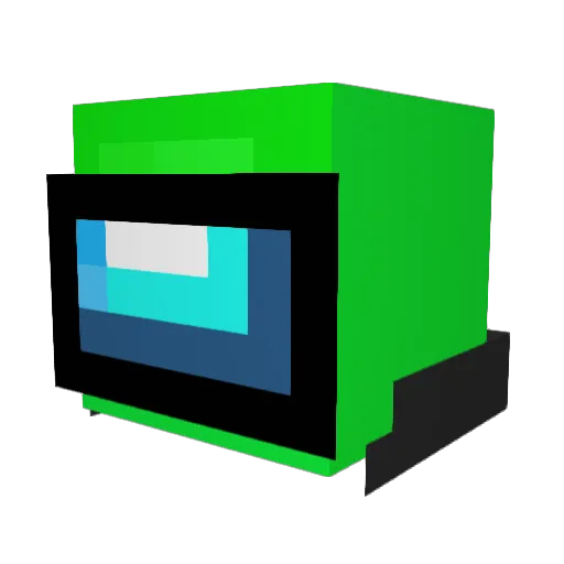 heart_r Minecraft avatar head, 3D render