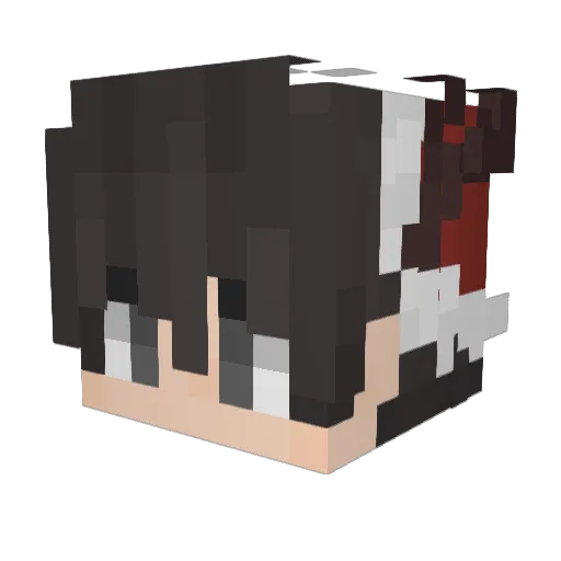 heartafire Minecraft avatar head, 3D render