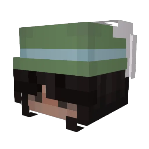 heartfinger Minecraft avatar head, 3D render