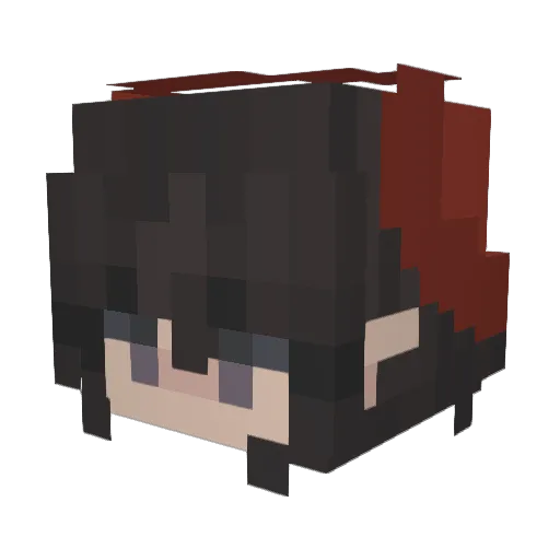 heartfullmetal Minecraft avatar head, 3D render