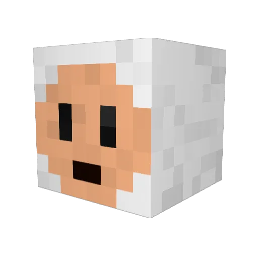 hearthcooks Minecraft avatar head, 3D render