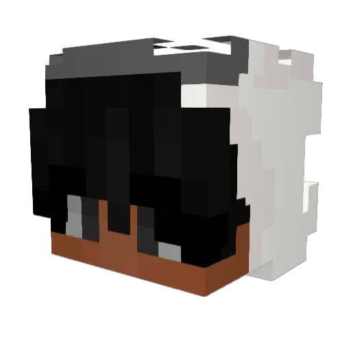 heartlocked Minecraft avatar head, 3D render