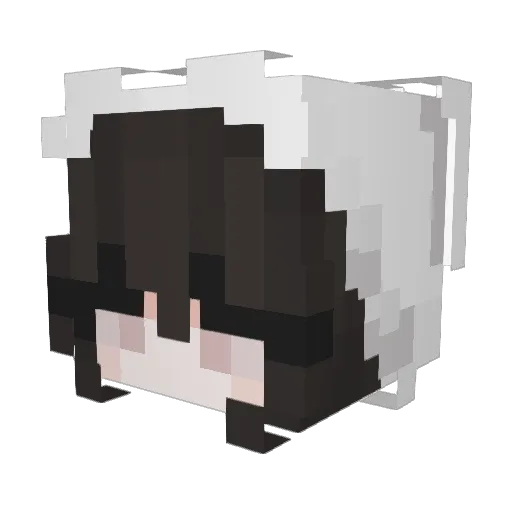 heartp1nk Minecraft avatar head, 3D render