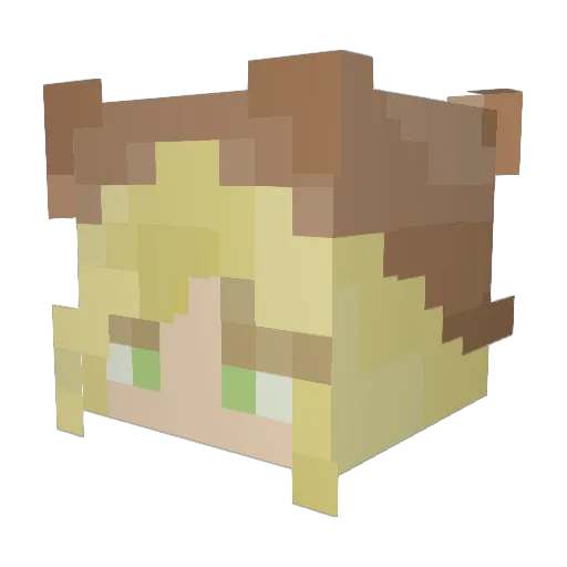 heartpikk Minecraft avatar head, 3D render