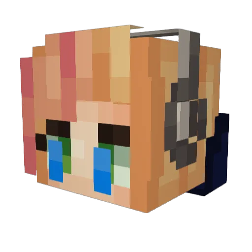 hearts123 Minecraft avatar head, 3D render