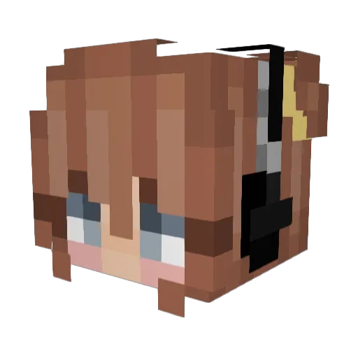 hearts44quinn Minecraft avatar head, 3D render