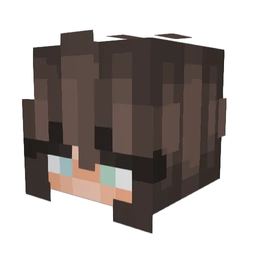 hearts4hank Minecraft avatar head, 3D render