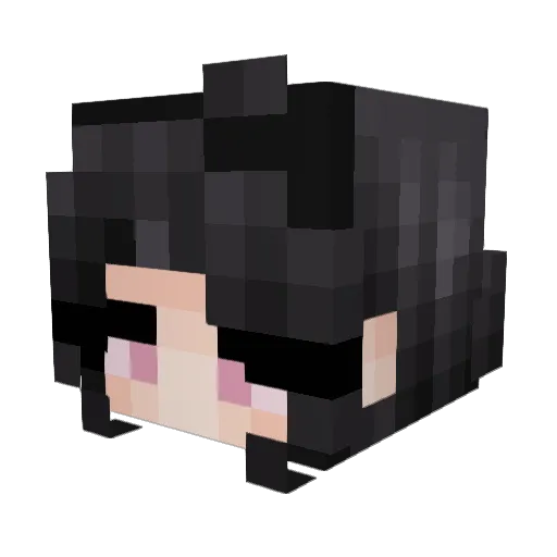 hearts4mori Minecraft avatar head, 3D render