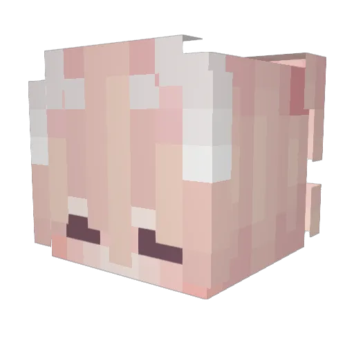 heartsforme Minecraft avatar head, 3D render