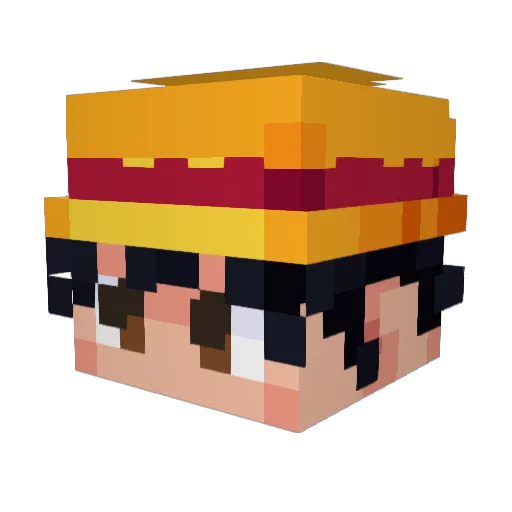 heartsjoann Minecraft avatar head, 3D render
