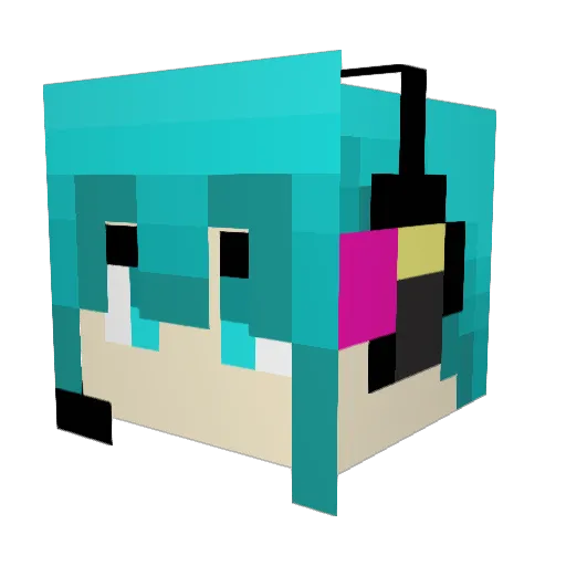 heartstonemcpe Minecraft avatar head, 3D render