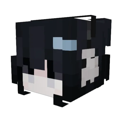 heartuned Minecraft avatar head, 3D render