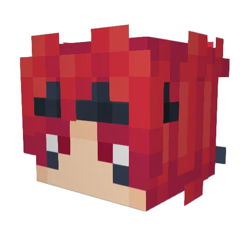 hearzyy Minecraft avatar head, 3D render