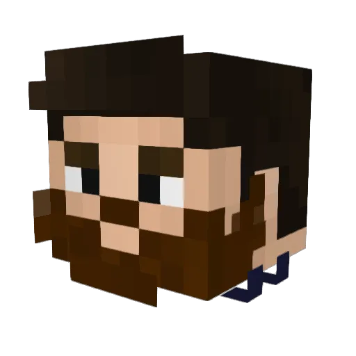heat_agg Minecraft avatar head, 3D render