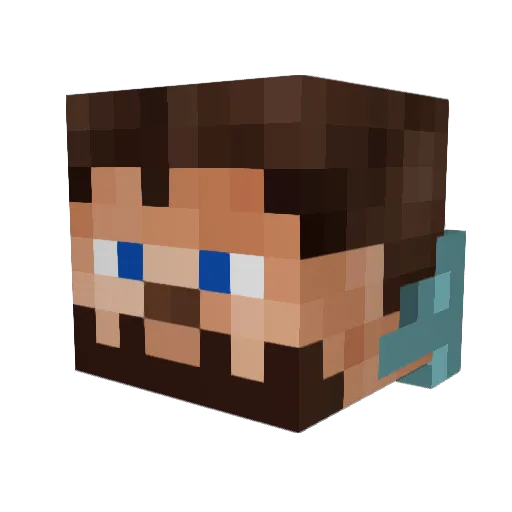 heatblade Minecraft avatar head, 3D render