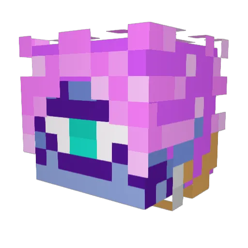 heaterson Minecraft avatar head, 3D render