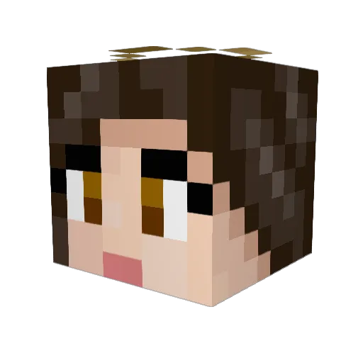 heather01 Minecraft avatar head, 3D render