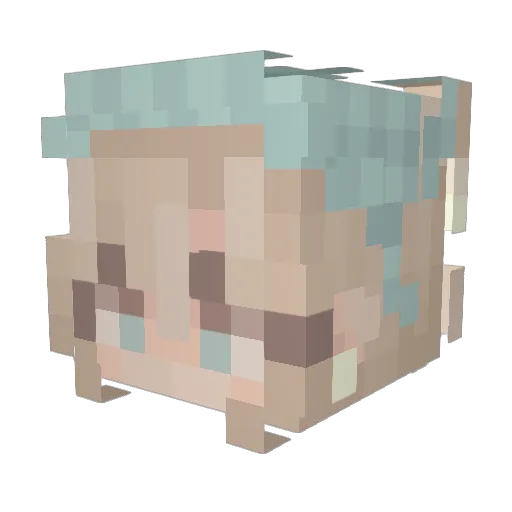 heathrtail Minecraft avatar head, 3D render