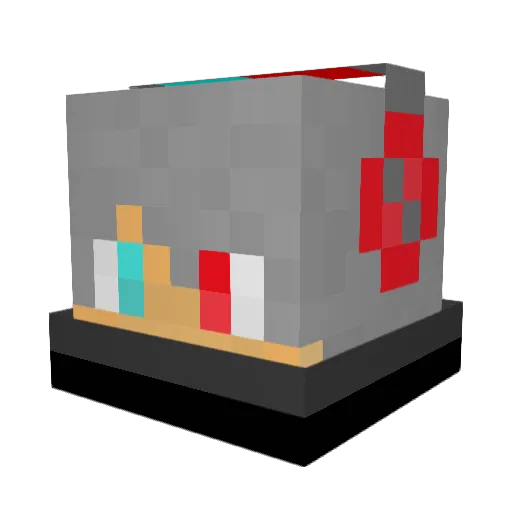 heauin Minecraft avatar head, 3D render