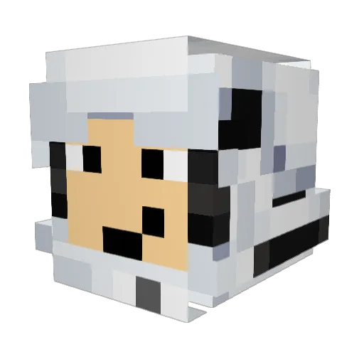 heavenorhell Minecraft avatar head, 3D render