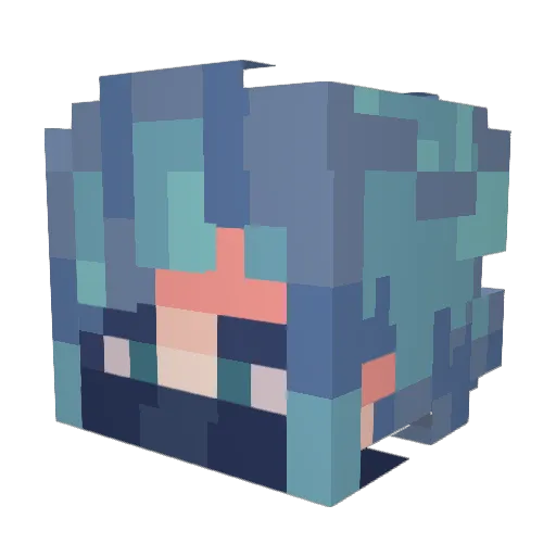 heavensdoors Minecraft avatar head, 3D render