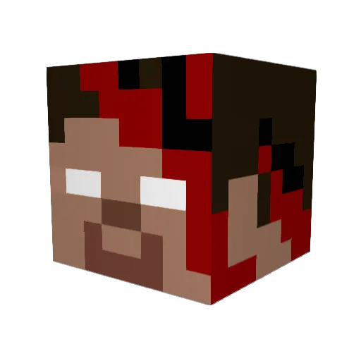 heavy108 Minecraft avatar head, 3D render
