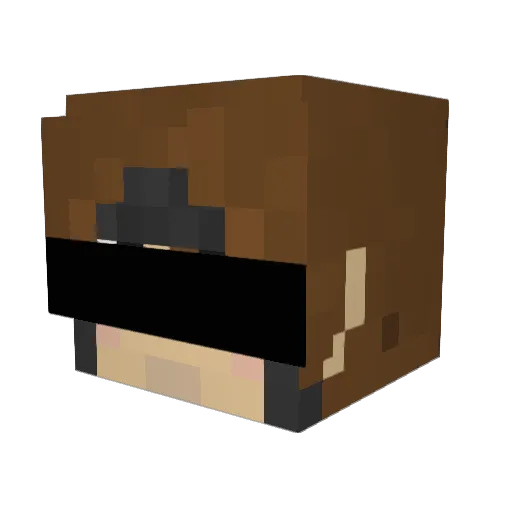 hebigami Minecraft avatar head, 3D render