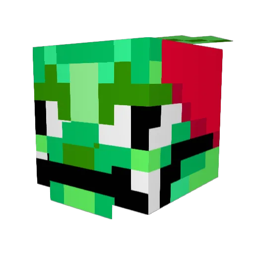 hebiringo Minecraft avatar head, 3D render