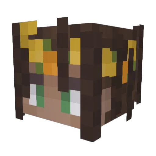 hebluev Minecraft avatar head, 3D render