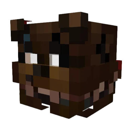hecatalia Minecraft avatar head, 3D render