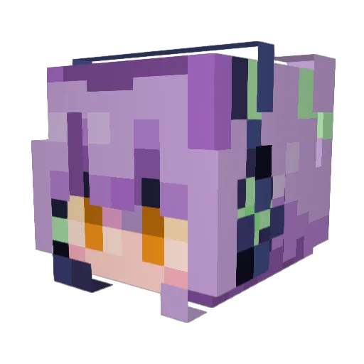 hecate9 Minecraft avatar head, 3D render