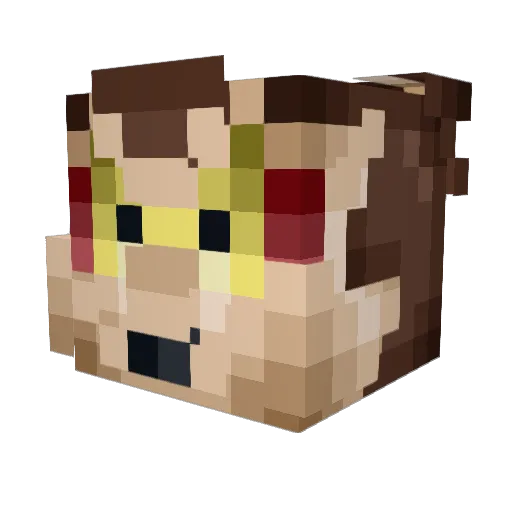 heccison Minecraft avatar head, 3D render