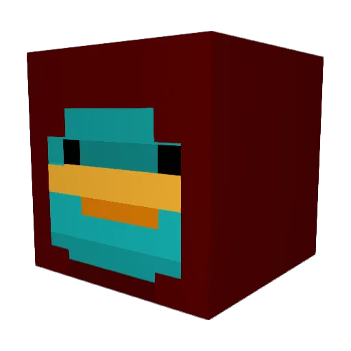heccme Minecraft avatar head, 3D render