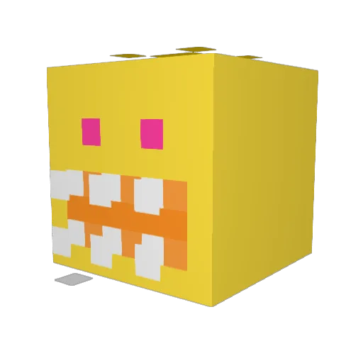 hecotr Minecraft avatar head, 3D render