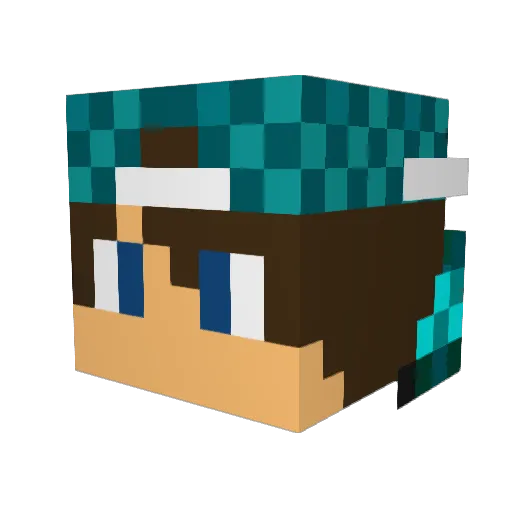 hectorgvou Minecraft avatar head, 3D render