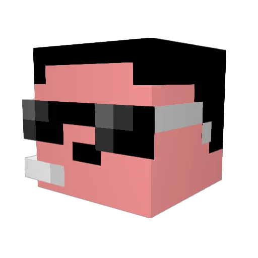 hedgehog0007 Minecraft avatar head, 3D render