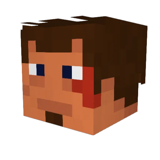 hedj Minecraft avatar head, 3D render