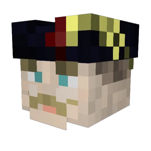 hedless40 Minecraft avatar head, 3D render